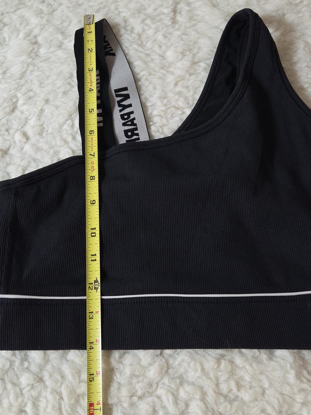 Beyonce Ivy Park Asymmetric Ribbed Crop Tank Top - Picture 8 of 8